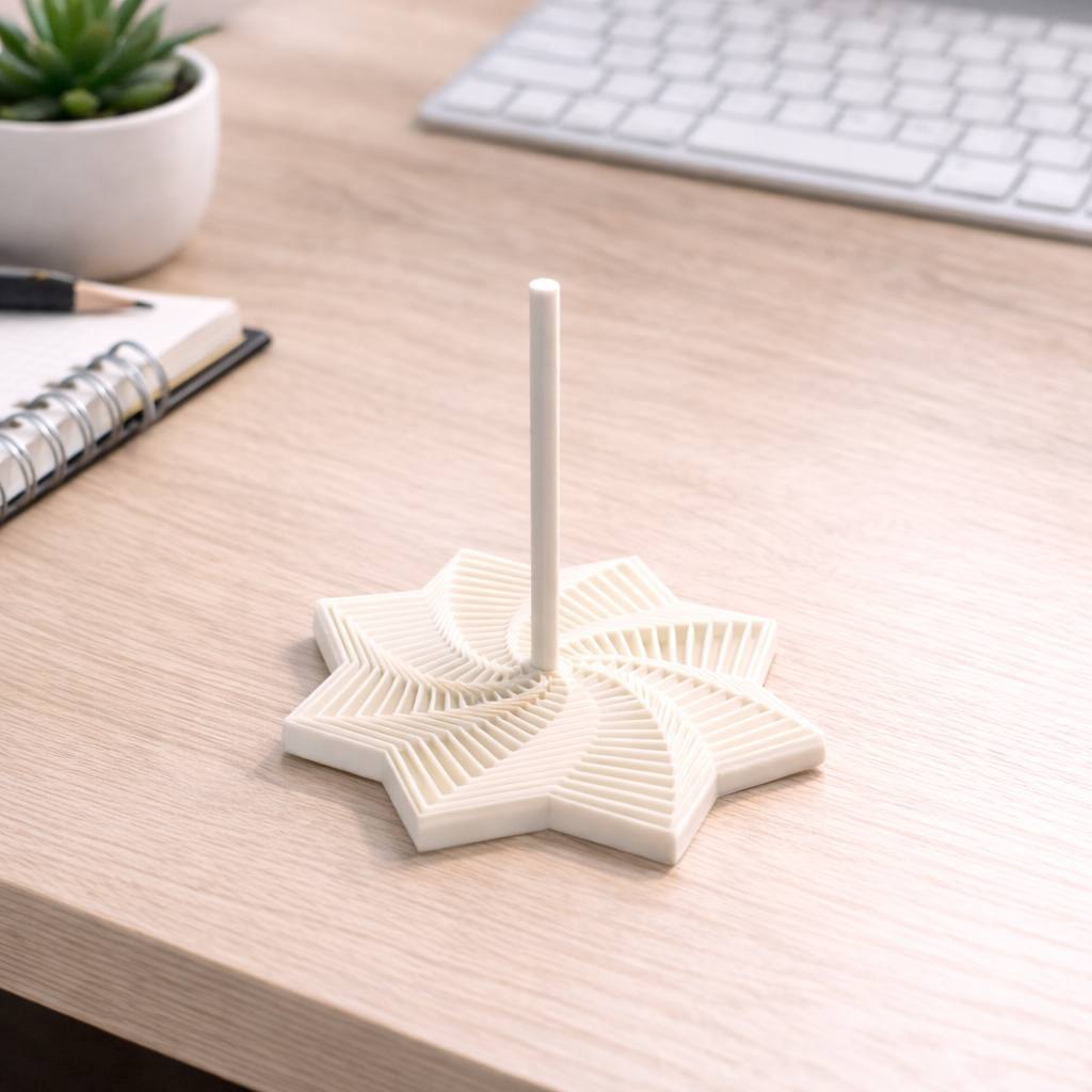 3D Printed Sensory Fidget Star Expanding Whirling Spiral Stress Relief Toy Hypnotic Visual Desk Fidget Satisfying Spin Sound