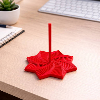 3D Printed Sensory Fidget Star Expanding Whirling Spiral Stress Relief Toy Hypnotic Visual Desk Fidget Satisfying Spin Sound